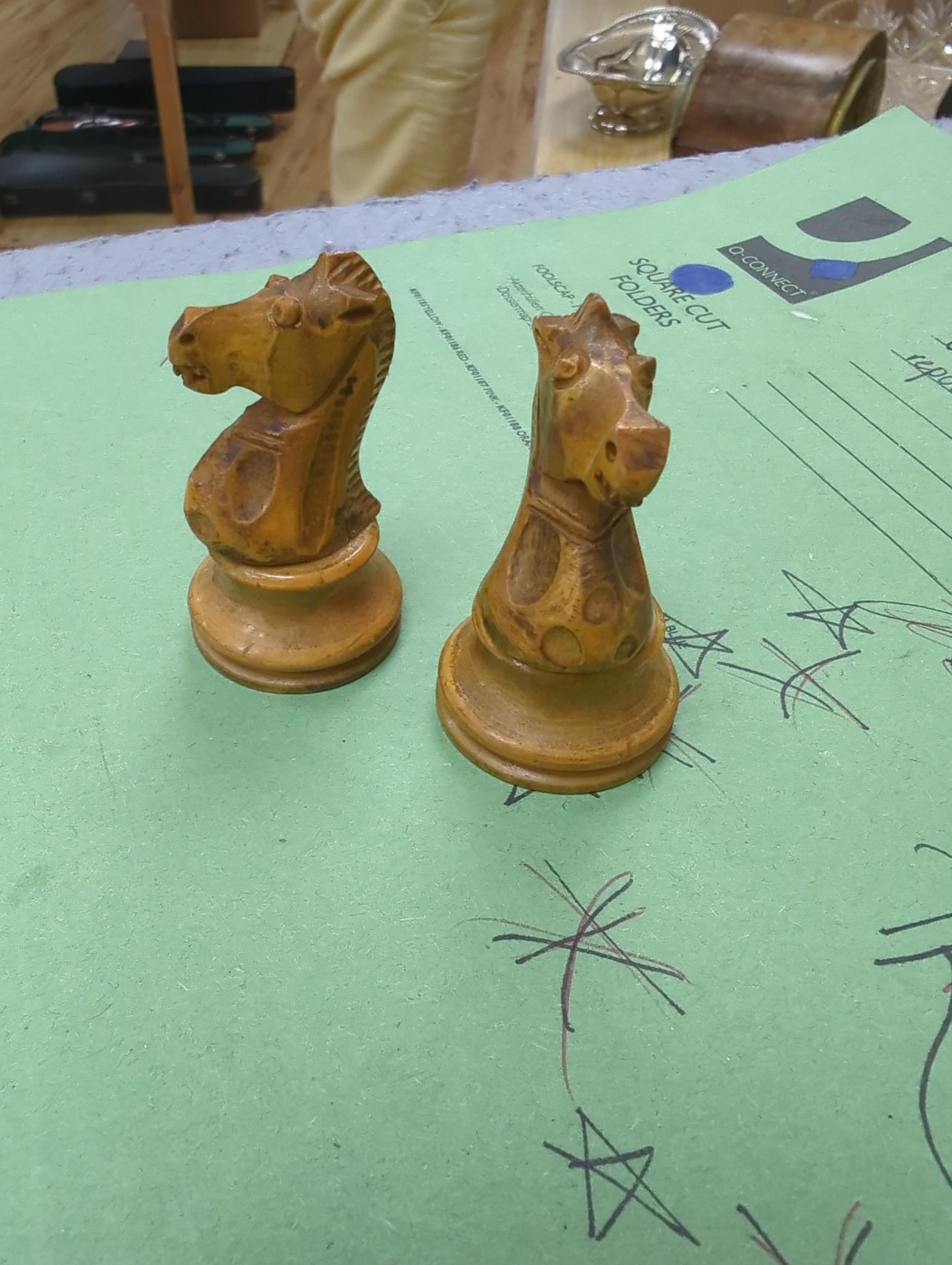 After Mene, a bronze greyhound, a Staunton-pattern chess set and a set of Victorian postal scales, bronze 22cms wide